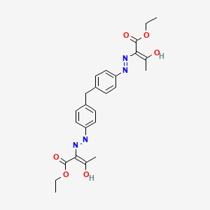 molecular formula C25H28N4O6 B6049283 diethyl 2,2'-[methylenebis(4,1-phenylene-2-hydrazinyl-1-ylidene)]bis(3-oxobutanoate) 