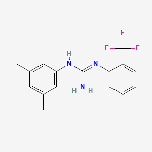 molecular formula C16H16F3N3 B604931 N-(3,5-Dimethylphenyl)-N'-[2-(trifluoromethyl)phenyl]-guanidine CAS No. 1430208-73-3