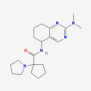 N-[2-(dimethylamino)-5,6,7,8-tetrahydro-5-quinazolinyl]-1-(1-pyrrolidinyl)cyclopentanecarboxamide