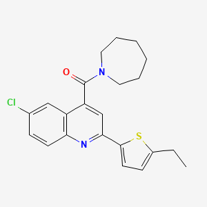 4-(1-azepanylcarbonyl)-6-chloro-2-(5-ethyl-2-thienyl)quinoline