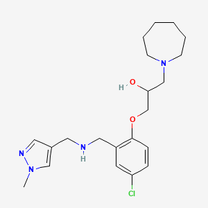 1-(1-azepanyl)-3-[4-chloro-2-({[(1-methyl-1H-pyrazol-4-yl)methyl]amino}methyl)phenoxy]-2-propanol