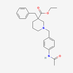 ethyl 1-[4-(acetylamino)benzyl]-3-benzyl-3-piperidinecarboxylate