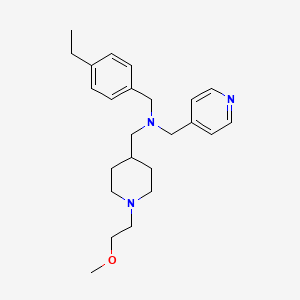 molecular formula C24H35N3O B6049348 (4-ethylbenzyl){[1-(2-methoxyethyl)-4-piperidinyl]methyl}(4-pyridinylmethyl)amine 