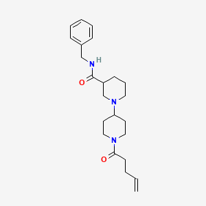 molecular formula C23H33N3O2 B6049359 N-benzyl-1'-(4-pentenoyl)-1,4'-bipiperidine-3-carboxamide 