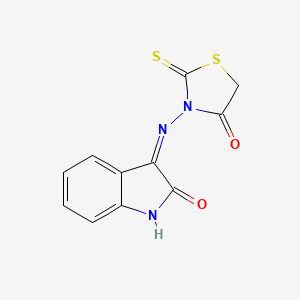 molecular formula C11H7N3O2S2 B6049369 3-[(4-oxo-2-thioxo-1,3-thiazolidin-3-yl)imino]-1,3-dihydro-2H-indol-2-one 