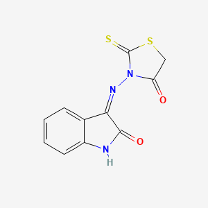 3-[(4-oxo-2-thioxo-1,3-thiazolidin-3-yl)imino]-1,3-dihydro-2H-indol-2-one