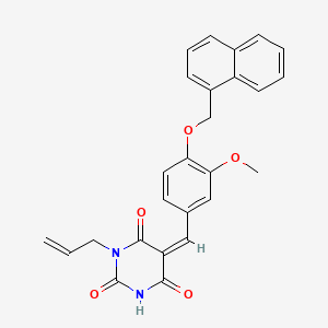 molecular formula C26H22N2O5 B6049382 1-allyl-5-[3-methoxy-4-(1-naphthylmethoxy)benzylidene]-2,4,6(1H,3H,5H)-pyrimidinetrione 