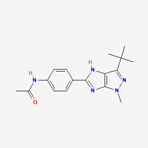 molecular formula C17H21N5O B6049404 N-[4-(3-tert-butyl-1-methyl-1,4-dihydroimidazo[4,5-c]pyrazol-5-yl)phenyl]acetamide 