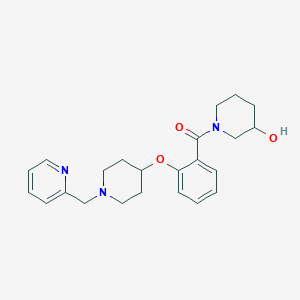 molecular formula C23H29N3O3 B6049411 1-(2-{[1-(2-pyridinylmethyl)-4-piperidinyl]oxy}benzoyl)-3-piperidinol 