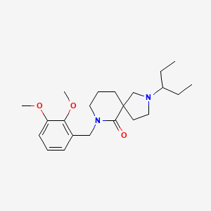 molecular formula C22H34N2O3 B6049419 7-(2,3-dimethoxybenzyl)-2-(1-ethylpropyl)-2,7-diazaspiro[4.5]decan-6-one 