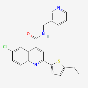 6-chloro-2-(5-ethyl-2-thienyl)-N-(3-pyridinylmethyl)-4-quinolinecarboxamide