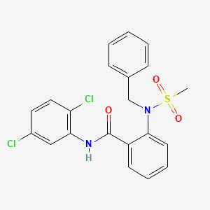 molecular formula C21H18Cl2N2O3S B6049458 2-[benzyl(methylsulfonyl)amino]-N-(2,5-dichlorophenyl)benzamide 