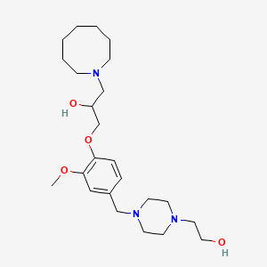 molecular formula C24H41N3O4 B6049482 1-(1-azocanyl)-3-(4-{[4-(2-hydroxyethyl)-1-piperazinyl]methyl}-2-methoxyphenoxy)-2-propanol 
