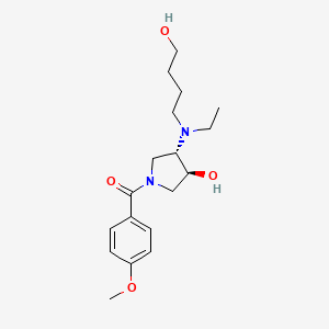 molecular formula C18H28N2O4 B6049487 (3S*,4S*)-4-[ethyl(4-hydroxybutyl)amino]-1-(4-methoxybenzoyl)-3-pyrrolidinol 