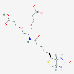 molecular formula C19H31N3O8S B604950 2-(生物素酰胺)-1,3-双(羧乙氧基)丙烷 CAS No. 2086689-02-1