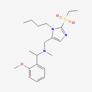 molecular formula C20H31N3O3S B6049503 N-{[1-butyl-2-(ethylsulfonyl)-1H-imidazol-5-yl]methyl}-1-(2-methoxyphenyl)-N-methylethanamine 