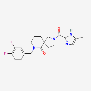 molecular formula C20H22F2N4O2 B6049507 7-(3,4-difluorobenzyl)-2-[(4-methyl-1H-imidazol-2-yl)carbonyl]-2,7-diazaspiro[4.5]decan-6-one 