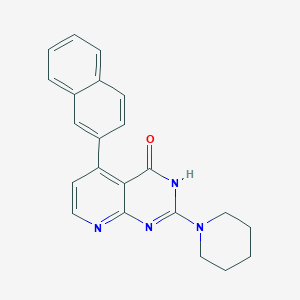 molecular formula C22H20N4O B6049513 5-(2-naphthyl)-2-(1-piperidinyl)pyrido[2,3-d]pyrimidin-4(3H)-one 