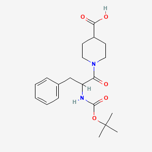 molecular formula C20H28N2O5 B6049517 1-[N-(tert-butoxycarbonyl)phenylalanyl]-4-piperidinecarboxylic acid 
