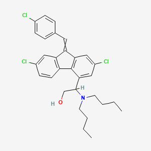molecular formula C30H32Cl3NO B604954 2-(Dibutylamino)-2-(2,7-dichloro-9-(4-chlorobenzylidene)-9H-fluoren-4-yl)ethanol, (RS, Z)- CAS No. 1331642-68-2