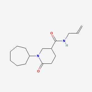molecular formula C16H26N2O2 B6049540 N-allyl-1-cycloheptyl-6-oxo-3-piperidinecarboxamide 