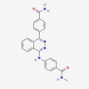 molecular formula C23H19N5O2 B6049551 4-({4-[4-(aminocarbonyl)phenyl]-1-phthalazinyl}amino)-N-methylbenzamide 