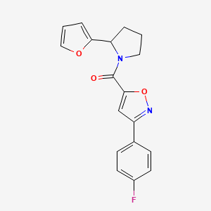 3-(4-fluorophenyl)-5-{[2-(2-furyl)-1-pyrrolidinyl]carbonyl}isoxazole