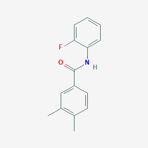 molecular formula C15H14FNO B6049604 N-(2-fluorophenyl)-3,4-dimethylbenzamide 