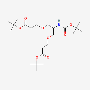 molecular formula C22H41NO8 B604966 2-(叔丁氧羰基氨基)-1,3-双(叔丁氧羰基乙氧基)丙烷 CAS No. 1807503-91-8