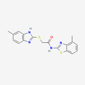 2-[(5-methyl-1H-benzimidazol-2-yl)thio]-N-(4-methyl-1,3-benzothiazol-2-yl)acetamide