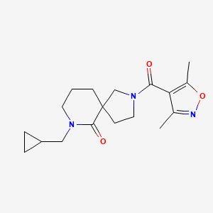 molecular formula C18H25N3O3 B6049671 7-(cyclopropylmethyl)-2-[(3,5-dimethyl-4-isoxazolyl)carbonyl]-2,7-diazaspiro[4.5]decan-6-one 