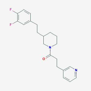 3-(3-{3-[2-(3,4-difluorophenyl)ethyl]-1-piperidinyl}-3-oxopropyl)pyridine