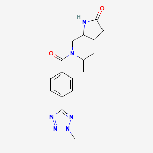 N-isopropyl-4-(2-methyl-2H-tetrazol-5-yl)-N-[(5-oxo-2-pyrrolidinyl)methyl]benzamide