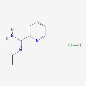 molecular formula C8H12ClN3 B6049703 N-ethyl-2-pyridinecarboximidamide hydrochloride 