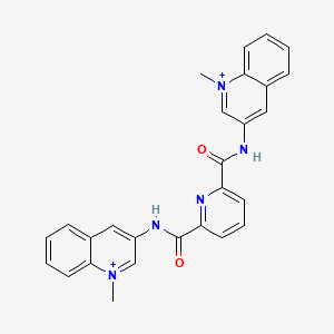 molecular formula C27H23I2N5O2 B604971 2-N,6-N-双(1-甲基喹啉-1-鎓-3-基)吡啶-2,6-二甲酰胺 CAS No. 794458-56-3