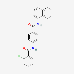 molecular formula C24H17ClN2O2 B6049715 2-chloro-N-{4-[(1-naphthylamino)carbonyl]phenyl}benzamide 