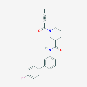 molecular formula C22H21FN2O2 B6049722 1-(2-butynoyl)-N-(4'-fluoro-3-biphenylyl)-3-piperidinecarboxamide 