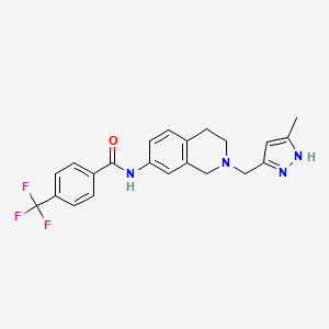 N-{2-[(3-methyl-1H-pyrazol-5-yl)methyl]-1,2,3,4-tetrahydro-7-isoquinolinyl}-4-(trifluoromethyl)benzamide