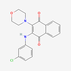 2-[(3-chlorophenyl)amino]-3-(4-morpholinyl)naphthoquinone