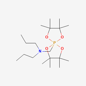 molecular formula C19H40NO4P B6049737 N-[(2,2,3,3,7,7,8,8-octamethyl-1,4,6,9-tetraoxa-5lambda~5~-phosphaspiro[4.4]non-5-yl)methyl]-N-propyl-1-propanamine 