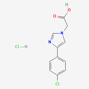 molecular formula C11H10Cl2N2O2 B6049739 [4-(4-chlorophenyl)-1H-imidazol-1-yl]acetic acid hydrochloride 