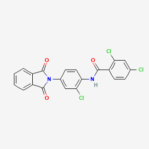 molecular formula C21H11Cl3N2O3 B6049809 2,4-dichloro-N-[2-chloro-4-(1,3-dioxo-1,3-dihydro-2H-isoindol-2-yl)phenyl]benzamide 