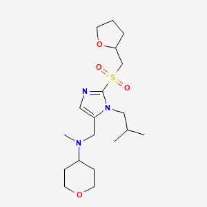 ({1-isobutyl-2-[(tetrahydro-2-furanylmethyl)sulfonyl]-1H-imidazol-5-yl}methyl)methyl(tetrahydro-2H-pyran-4-yl)amine