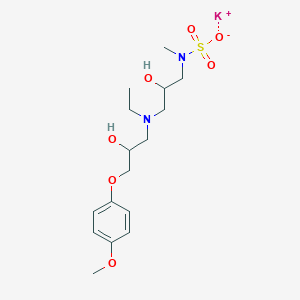 molecular formula C16H27KN2O7S B6049819 potassium (3-{ethyl[2-hydroxy-3-(4-methoxyphenoxy)propyl]amino}-2-hydroxypropyl)methylsulfamate 