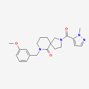 molecular formula C21H26N4O3 B6049826 7-(3-methoxybenzyl)-2-[(1-methyl-1H-pyrazol-5-yl)carbonyl]-2,7-diazaspiro[4.5]decan-6-one 