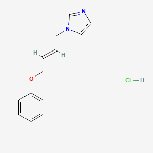molecular formula C14H17ClN2O B6049831 1-[4-(4-methylphenoxy)but-2-en-1-yl]-1H-imidazole hydrochloride 