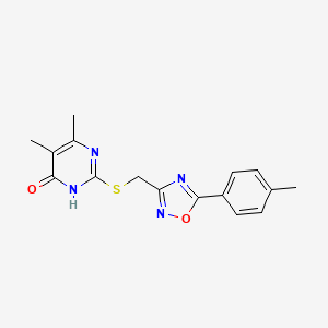 5,6-dimethyl-2-({[5-(4-methylphenyl)-1,2,4-oxadiazol-3-yl]methyl}thio)-4(1H)-pyrimidinone