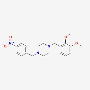 1-(2,3-dimethoxybenzyl)-4-(4-nitrobenzyl)piperazine