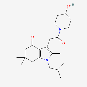 3-[2-(4-hydroxy-1-piperidinyl)-2-oxoethyl]-1-isobutyl-2,6,6-trimethyl-1,5,6,7-tetrahydro-4H-indol-4-one