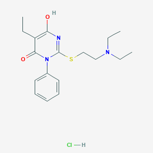 2-{[2-(diethylamino)ethyl]thio}-5-ethyl-6-hydroxy-3-phenyl-4(3H)-pyrimidinone hydrochloride